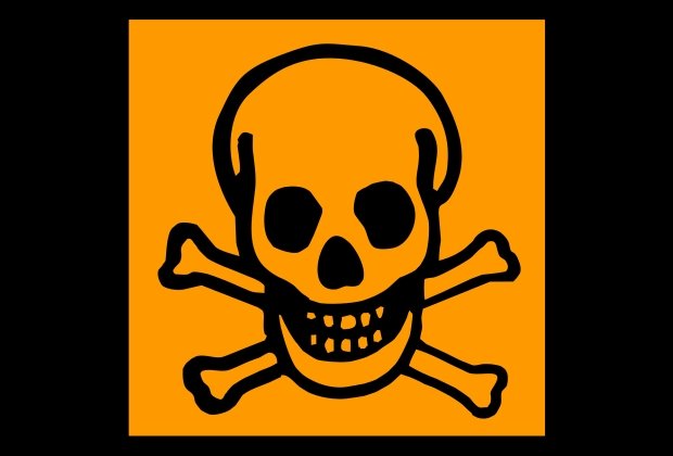 Simbolo Toxico Caveira E Ossos Cruzados