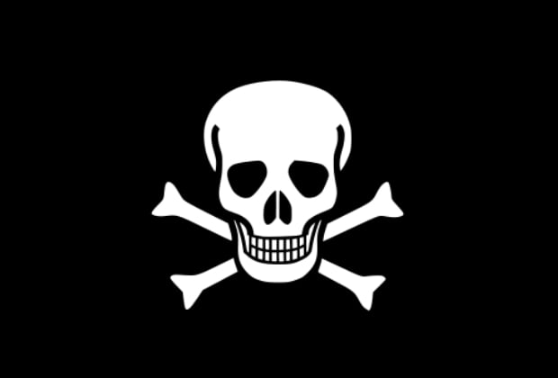 Simbolo Toxico Caveira E Ossos Cruzados